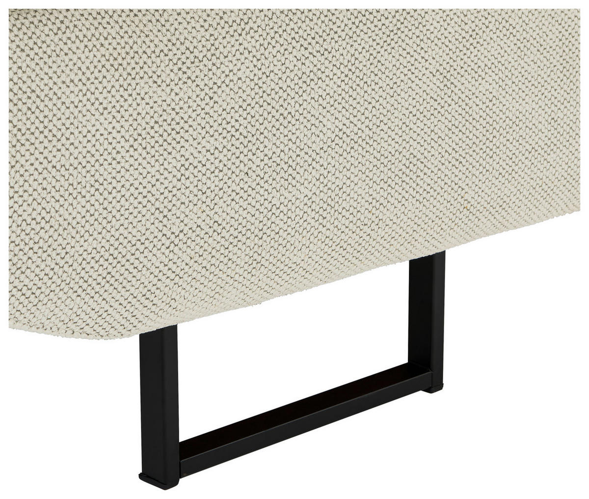 ECKSOFA in Webstoff Beige  - Beige/Schwarz, Design, Textil/Metall (235/280cm) - Hom`in