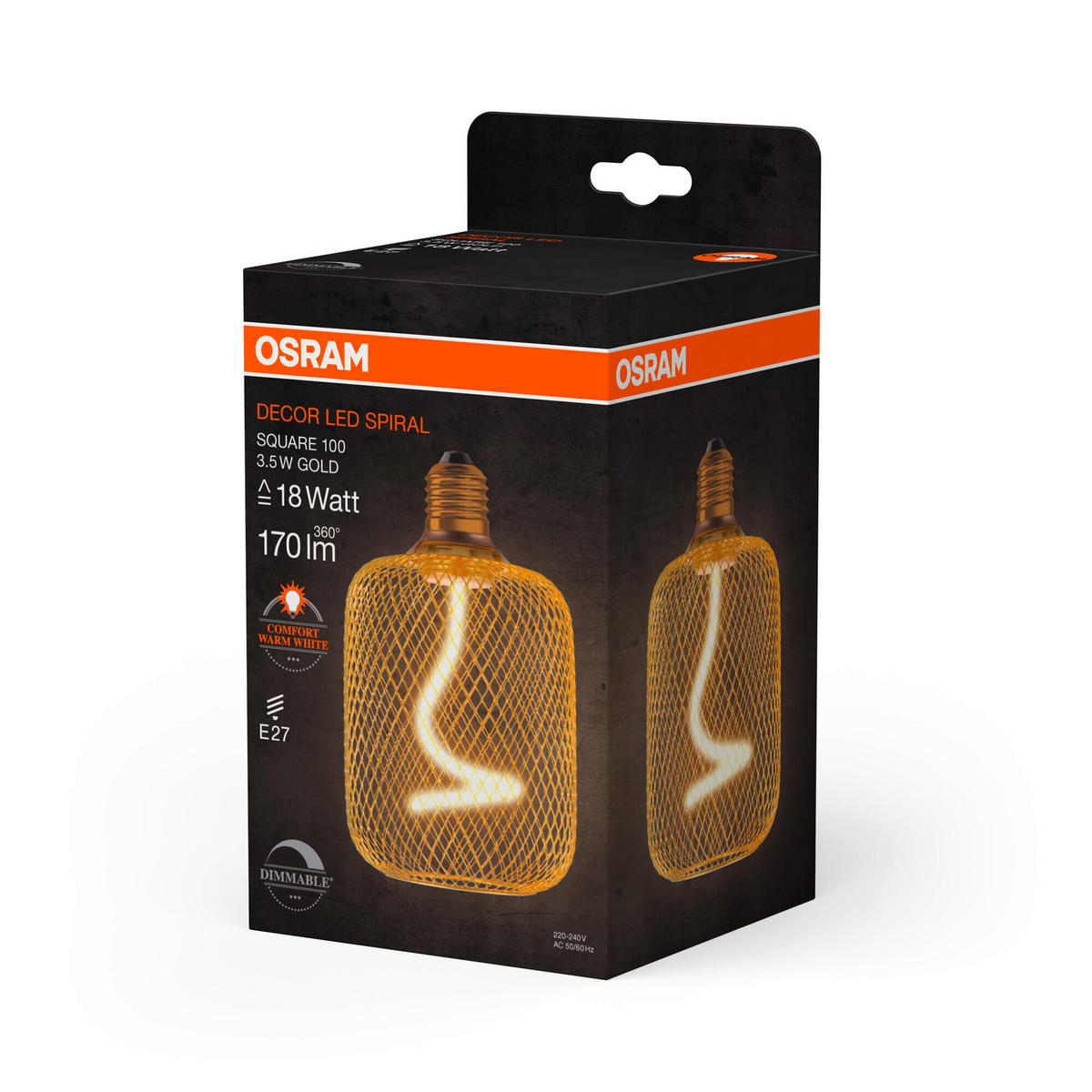 LED-FILAMENT-LEUCHTMITTEL   E27 3.5 W 170 lm  - Goldfarben, KONVENTIONELL, Metall (10/16,2cm) - Ledvance