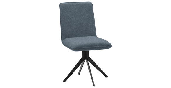 STUHL Webstoff Anthrazit, Schwarz - Anthrazit/Schwarz, Design, Textil/Metall (46,5/87/64cm) - Voleo