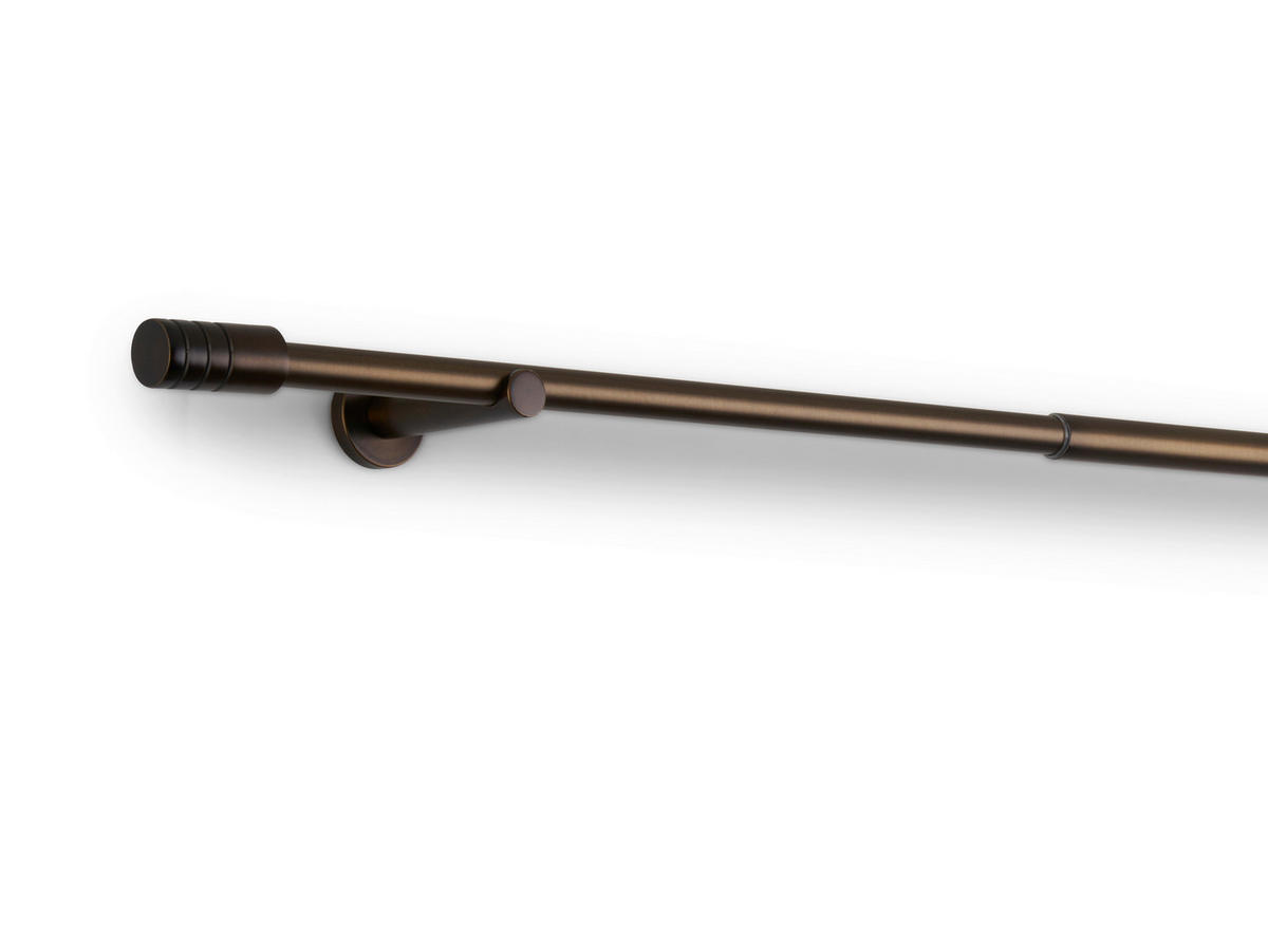 VORHANGSTANGENSET 210 cm  - Bronzefarben, Basics, Metall (210cm)