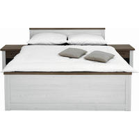SET KREVETA I NOĆNIH ORMARIĆA   180/200 cm   bijela, boje tartuf hrasta  - bijela/boje tartuf hrasta, Design, drvni materijal (180/200cm) - Carryhome