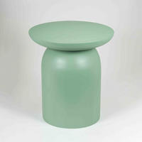 BEISTELLTISCH 50/50/55 cm Mangoholz Hartholz Mintgrün rund  - Mintgrün, Basics, Holz (50/50/55cm) - MID.YOU