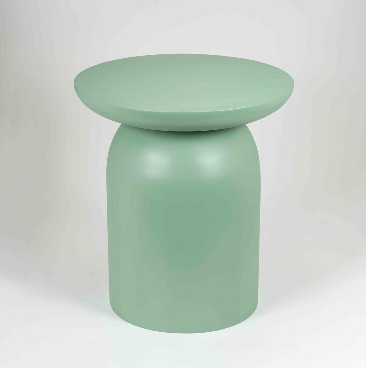 BEISTELLTISCH 50/50/55 cm Mangoholz Hartholz Mintgrün rund  - Mintgrün, Basics, Holz (50/50/55cm) - MID.YOU