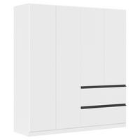 DREHTÜRENSCHRANK in Weiss  - Weiss/Grau, Modern, Holzwerkstoff (181/197/54cm) - Rauch Möbel