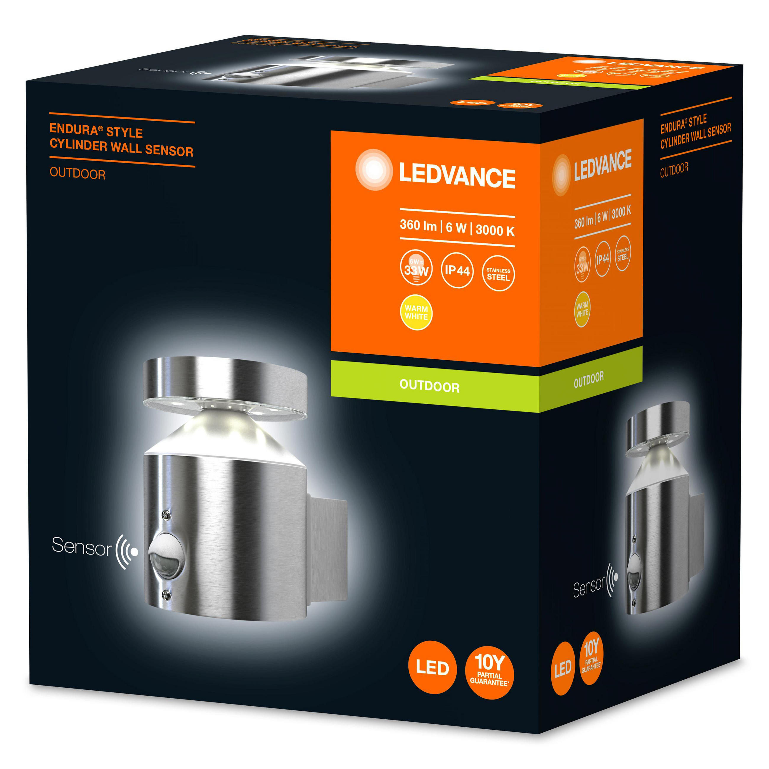 AUßENWANDLEUCHTE Endura 15/10,2/13,5 cm   - Silberfarben, Basics, Kunststoff/Metall (15/10,2/13,5cm) - Ledvance