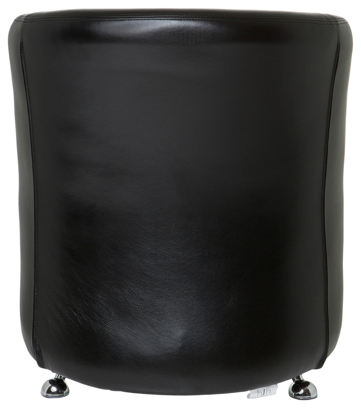 SESSEL Lederlook Schwarz    - Chromfarben/Schwarz, MODERN, Textil/Metall (60/85/50cm) - MID.YOU