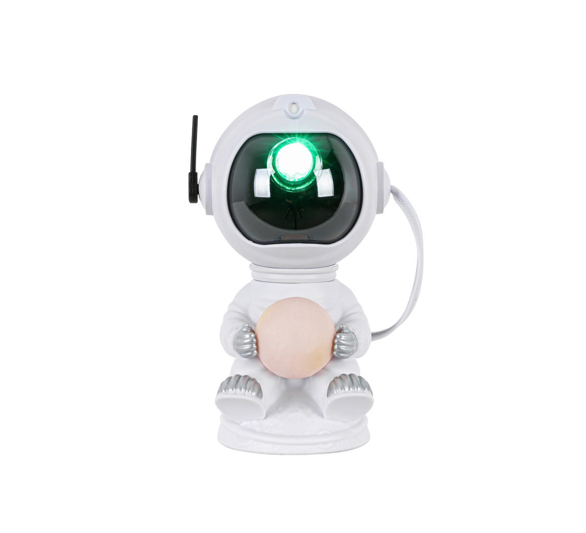 DEČJA STONA LAMPA - bela/srebrna, Trendi, plastika (12,5/20,5/11,5cm) - Novel