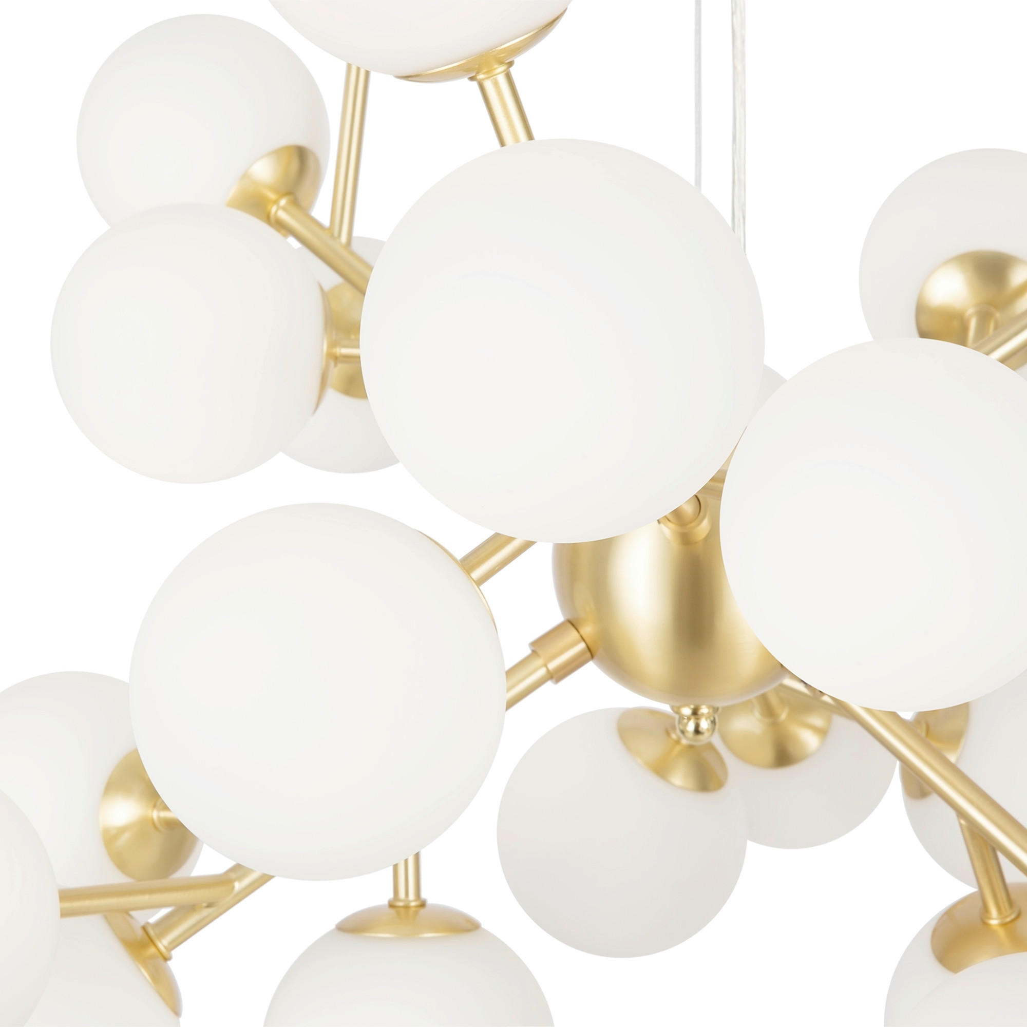 PENDELLEUCHTE 65/40 cm  - Goldfarben/Weiß, Trend, Glas/Metall (65/40cm) - MAYTONI