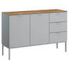 KOMMODE  in 120/80/42 cm  - Eichefarben/Alufarben, Trend, Holzwerkstoff/Kunststoff (120/80/42cm) - Stylife