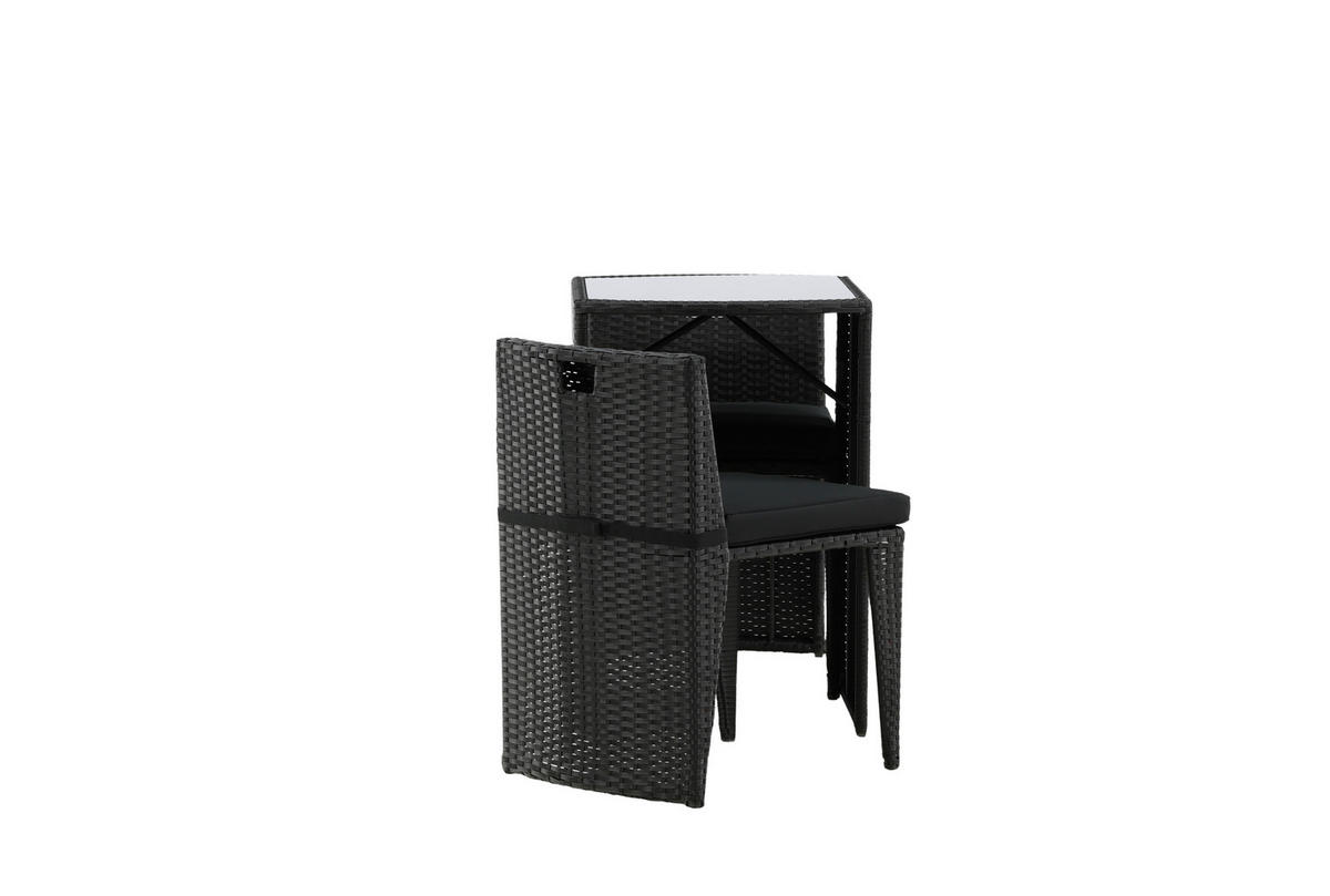 CAFÉSET metall, plast, textil  - grå/svart, Klassisk, metall/textil - Gardenson