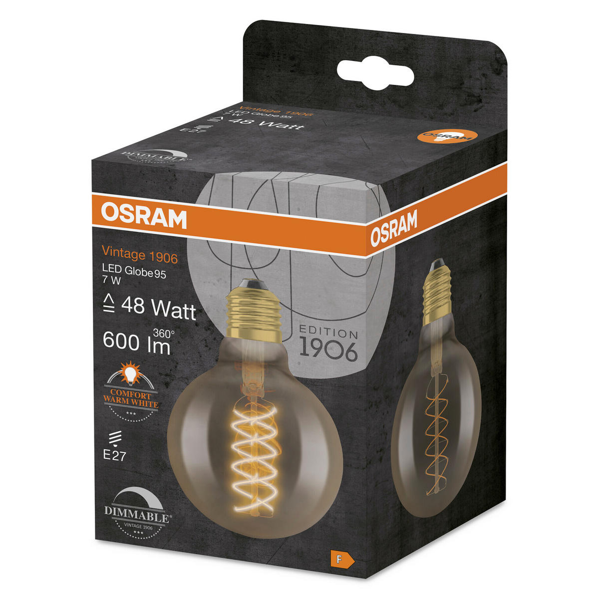 LED-LEUCHTMITTEL   E27 7 W 600 lm  - Goldfarben, Basics, Glas (9,5/13,8cm) - Ledvance