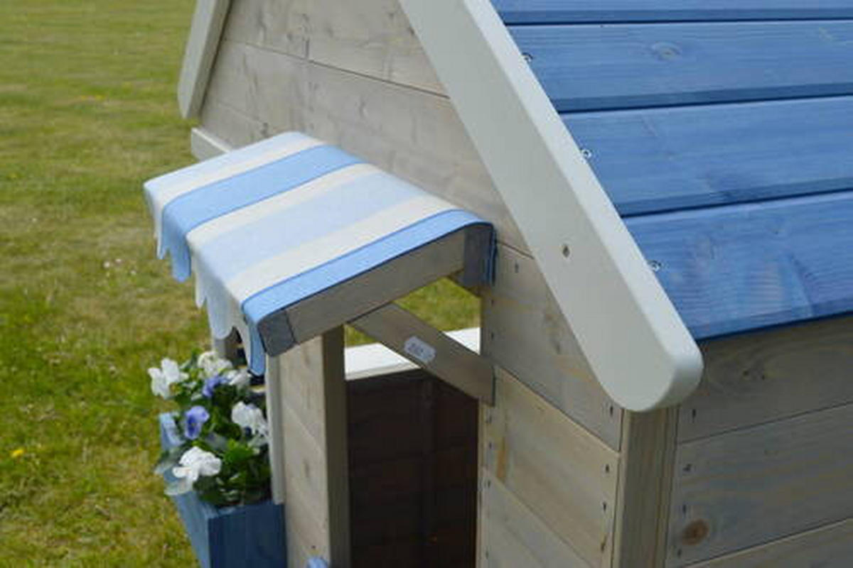 SPIELHAUS 120/155/120 cm  - Blau/Naturfarben, KONVENTIONELL, Holz (120/155/120cm) - Ambia Garden