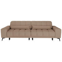 BIGSOFA Chenille Beigebraun  - Beigebraun/Schwarz, MODERN, Textil/Metall (300/112cm) - Xora