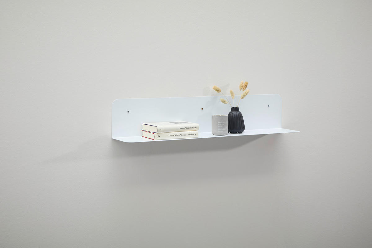 WANDBOARD Weiß  - Weiß, Design, Metall (80/15/15cm) - MID.YOU