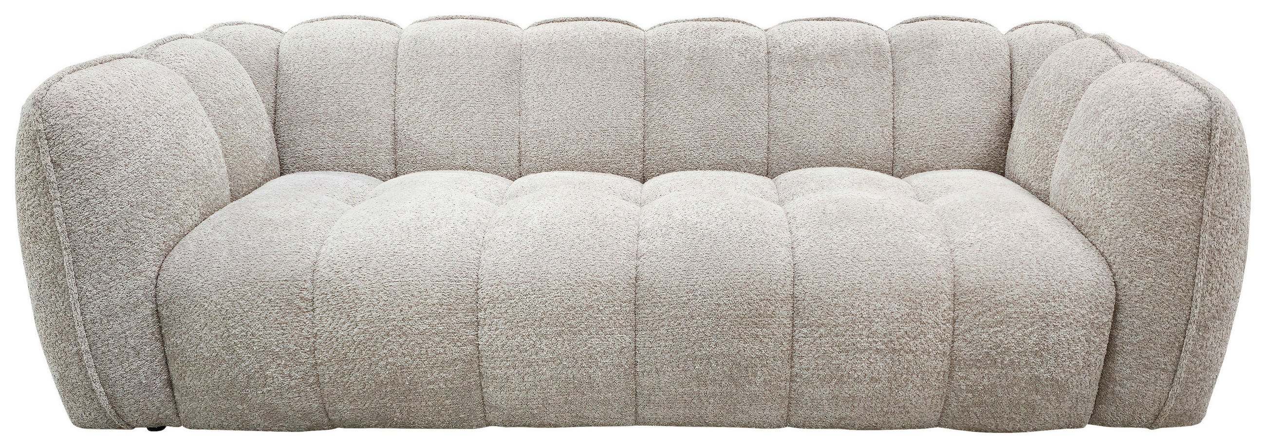 BIGSOFA Chenille Beige  - Beige/Schwarz, MODERN, Kunststoff/Textil (235/73/103cm) - Carryhome