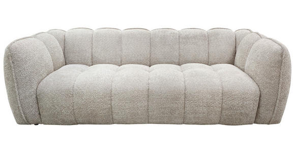 BIGSOFA Chenille Beige  - Beige/Schwarz, MODERN, Kunststoff/Textil (235/73/103cm) - Carryhome