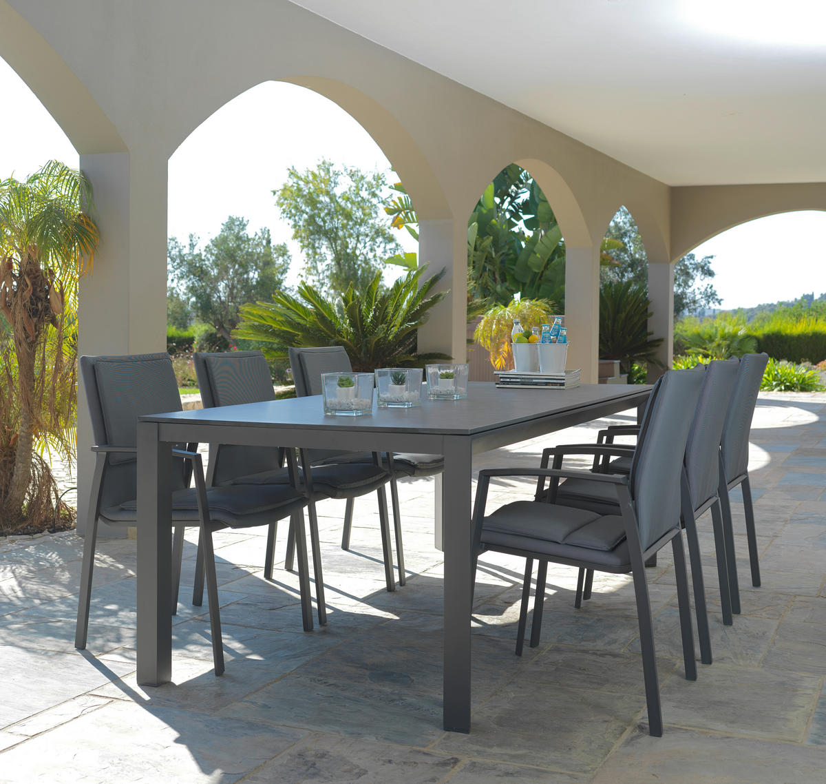 STAPELSESSEL Aluminium Anthrazit, Dunkelgrau  - Dunkelgrau/Anthrazit, Basics, Textil/Metall (63/89/58cm) - Amatio