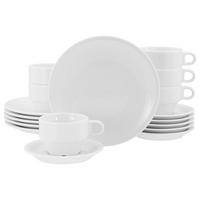 KAFFEESERVICE 18-teilig Weiß Milano Weiss  - Weiß, Basics, Keramik - Creatable