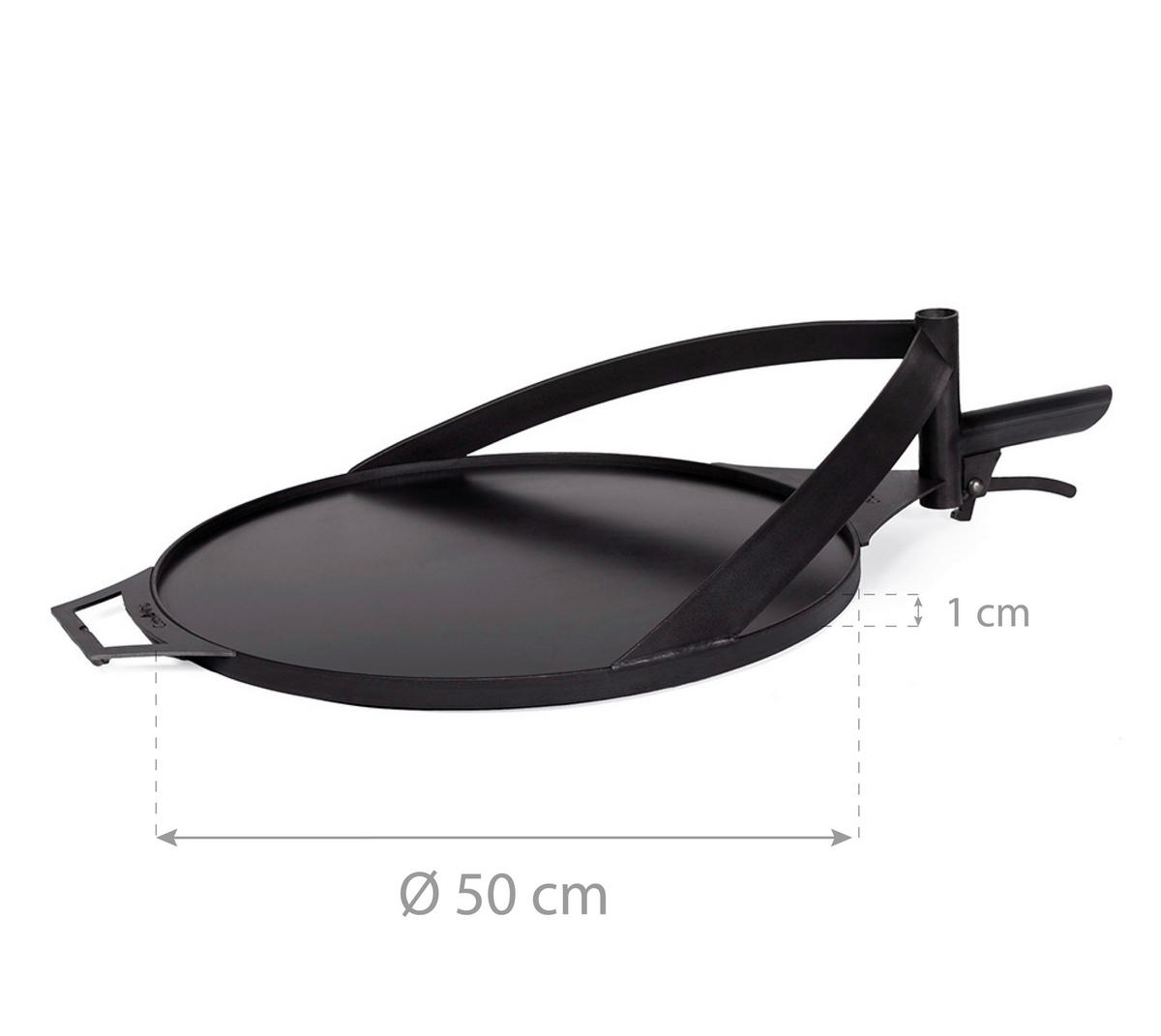 GRILLPLATTE - Schwarz, Basics, Metall (50cm)