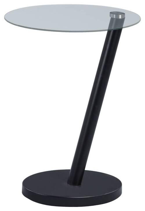 BEISTELLTISCH 40/30/50 cm Schwarz oval  - Schwarz, Design, Glas/Metall (40/30/50cm)