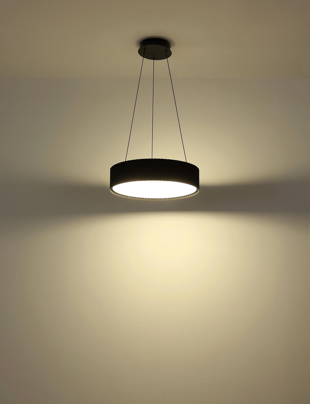 LED-HÄNGELEUCHTE 46/12 cm  - Schwarz/Weiß, Basics, Kunststoff/Metall (46/12cm) - Globo