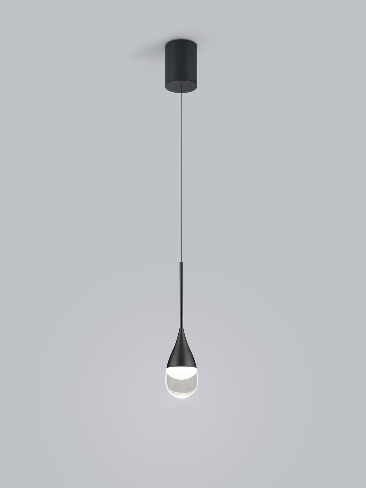 LED-HÄNGELEUCHTE Deep 8/210 cm   - Schwarz, Design, Glas/Metall (8/210cm) - Helestra