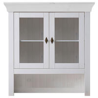 BUFFETAUFSATZ - Weiß/Kupferfarben, ROMANTIK / LANDHAUS, Glas/Holz (108/112/32cm) - Boxxx