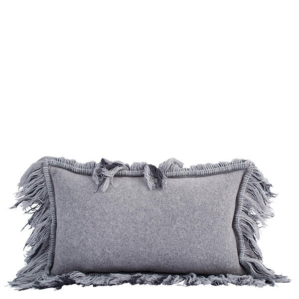 KISSENHÜLLE Soft Rescue Fringe 30/50 cm  - Silberfarben, LIFESTYLE, Textil (30/50cm) - Zoeppritz