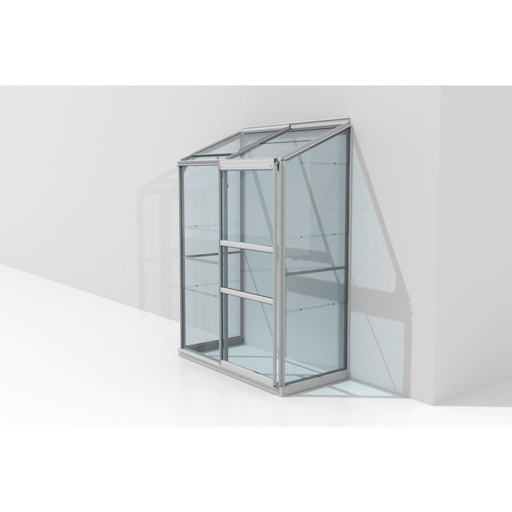 Anlehn-gewächshausbausatz Ida 900 Esg3mm, Alu