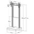 TV-RACK Melamin Silberfarben - Silberfarben, KONVENTIONELL, Metall (70/177/65cm)