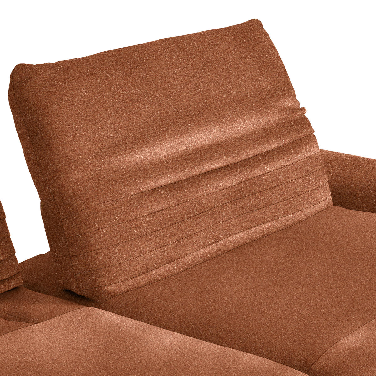 ECKSOFA in Chenille Rostfarben  280/170-195 cm  - Rostfarben/Schwarz, Design, Textil/Metall (280/170-195cm) - Dieter Knoll