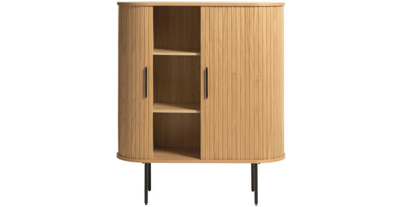 HIGHBOARD Eichefarben  100/118/40 cm  - Eichefarben/Schwarz, Trend, Holz/Holzwerkstoff (100/118/40cm) - Xora