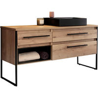 WASCHTISCHKOMBI 164,6 cm  - Eichefarben/Schwarz, Design, Keramik/Holzwerkstoff (164,6cm) - Schöner Wohnen