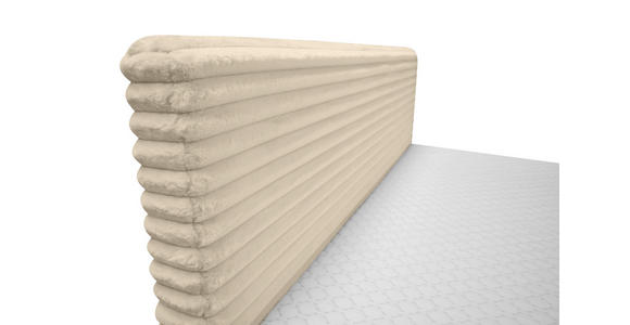 BOXBETT 160/200 cm in Creme - Creme/Schwarz, Design, Holz/Holzwerkstoff (160/200cm) - Xora