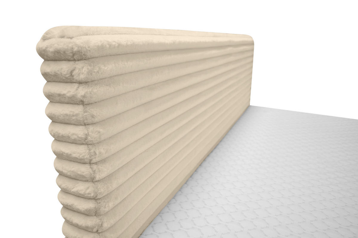BOXBETT 160/200 cm  in Creme  - Creme/Schwarz, Design, Holz/Holzwerkstoff (160/200cm) - Xora