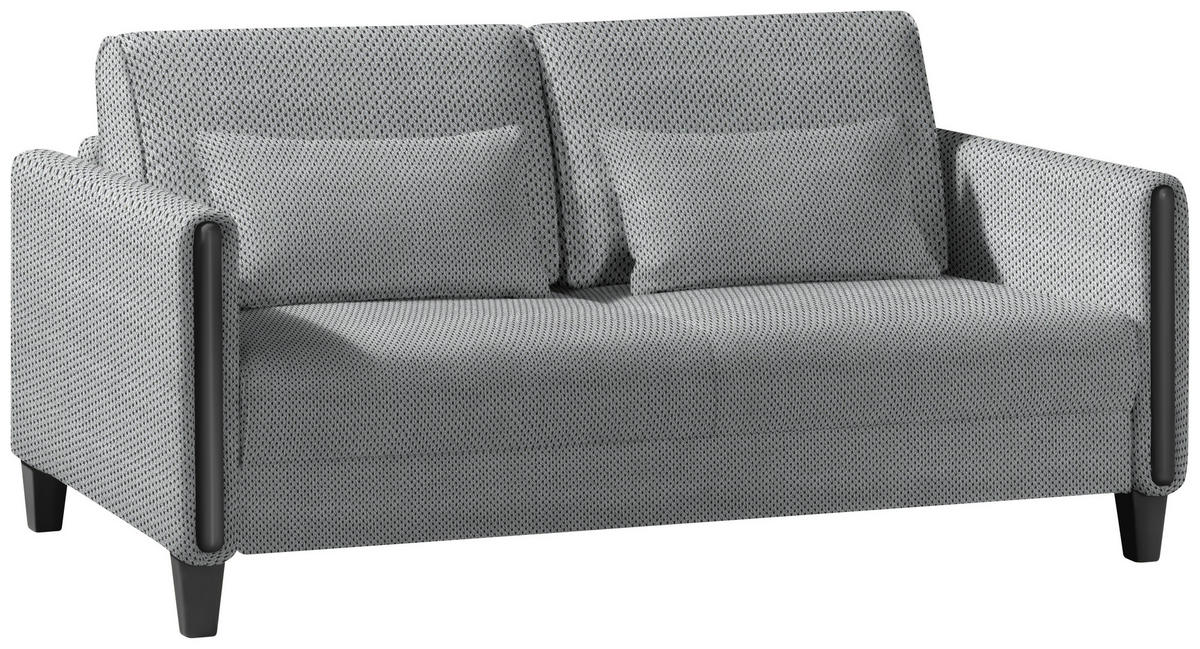 SCHLAFSOFA in Holz, Textil Grau, Schwarz  - Schwarz/Grau, Design, Holz/Textil (174/88/104cm) - Niels Andersson