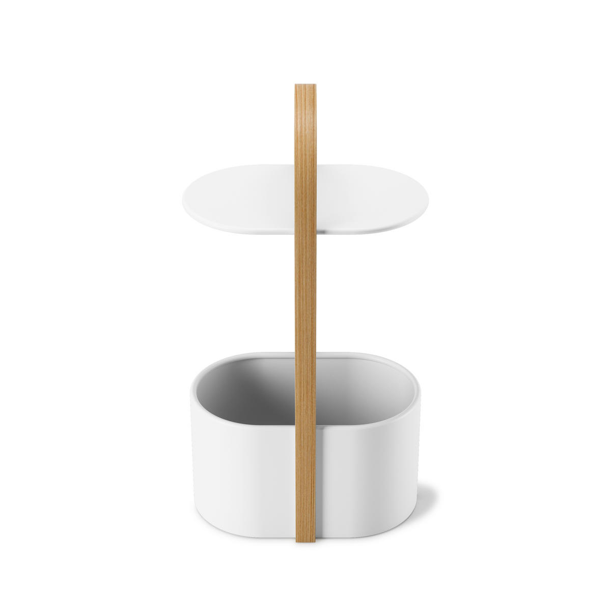 PRÍRUČNÝ STOLÍK, biela, farba buka - farba buka/biela, Basics, kov/drevo (24/69/35cm) - Umbra
