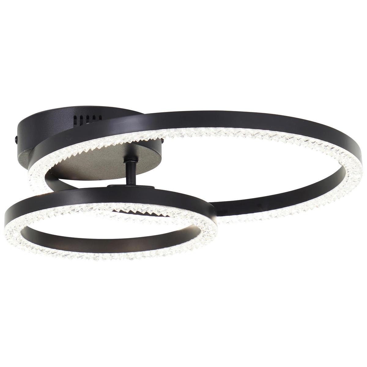LED-DECKENLEUCHTE    40/30/7,7 cm  - Schwarz, Design, Kunststoff/Metall (40/30/7,7cm) - Brilliant