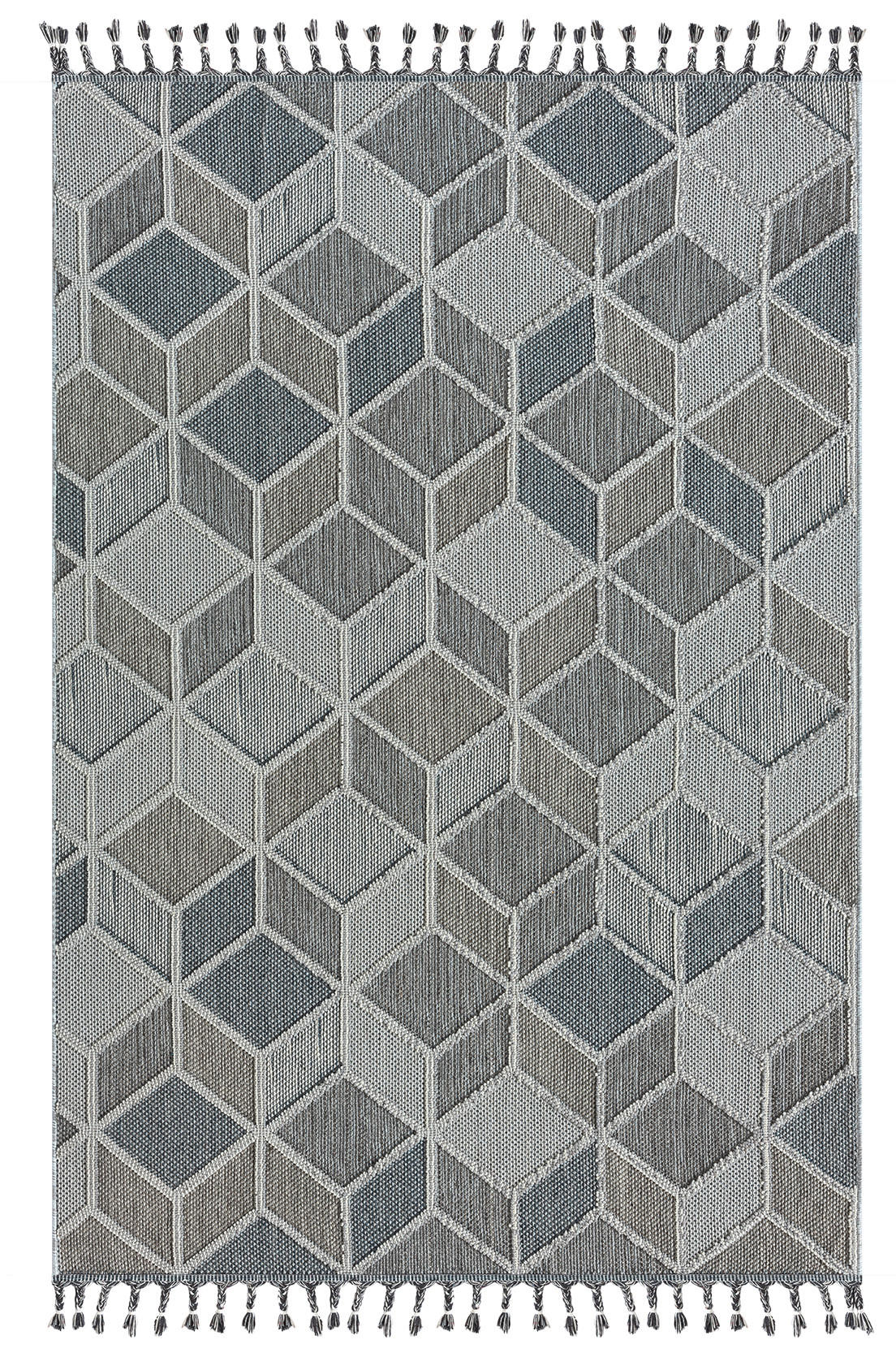 WEBTEPPICH 80/150 cm Blau, Grau  - Blau/Grau, Design, Textil (80/150cm) - Novel