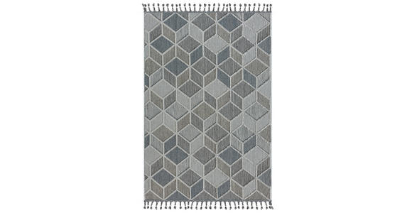 WEBTEPPICH 200/290 cm Blau, Grau  - Blau/Grau, Design, Textil (200/290cm) - Novel