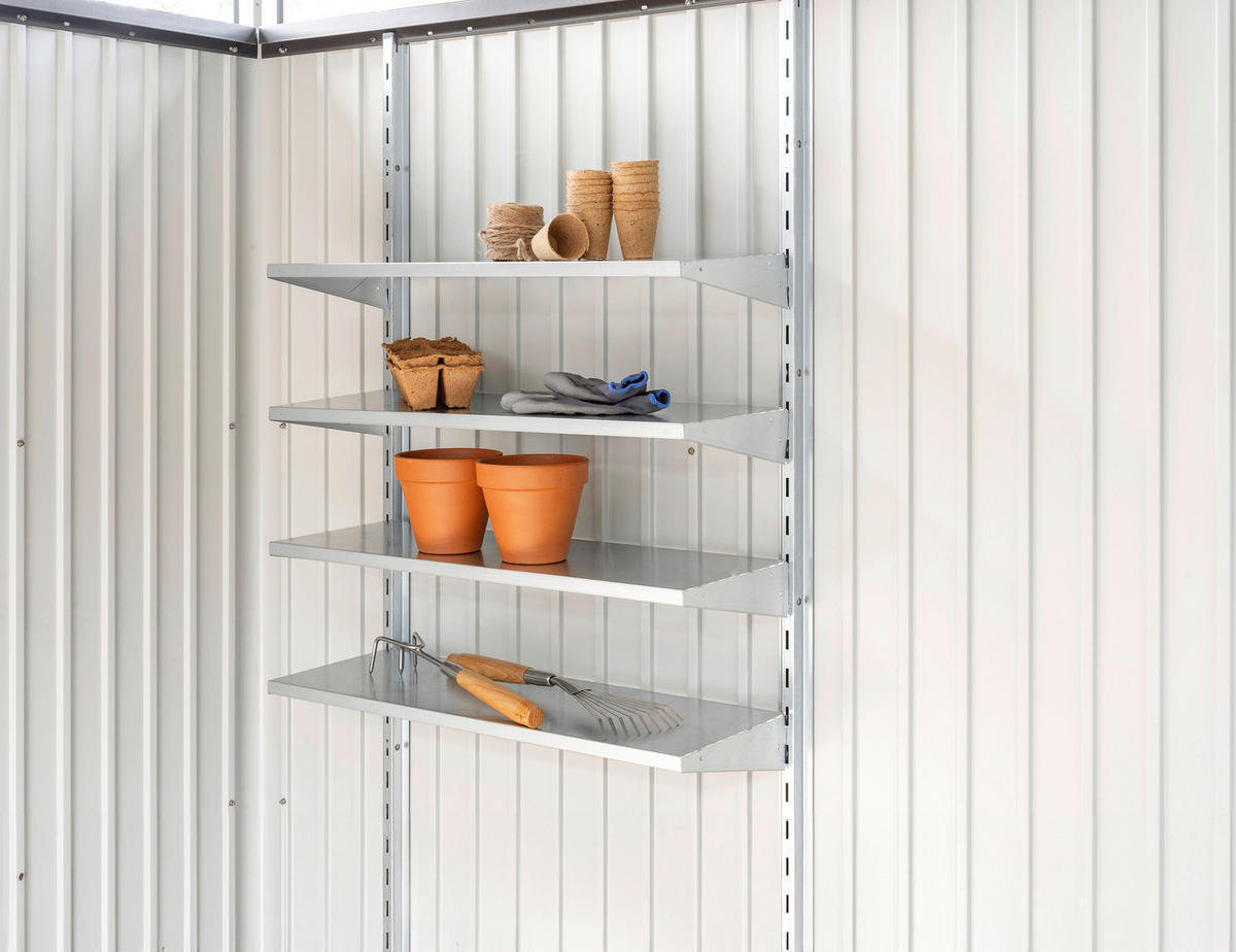 REGALBODEN  - Weiß/Grau, Design, Metall (72/24,5/7cm) - Biohort