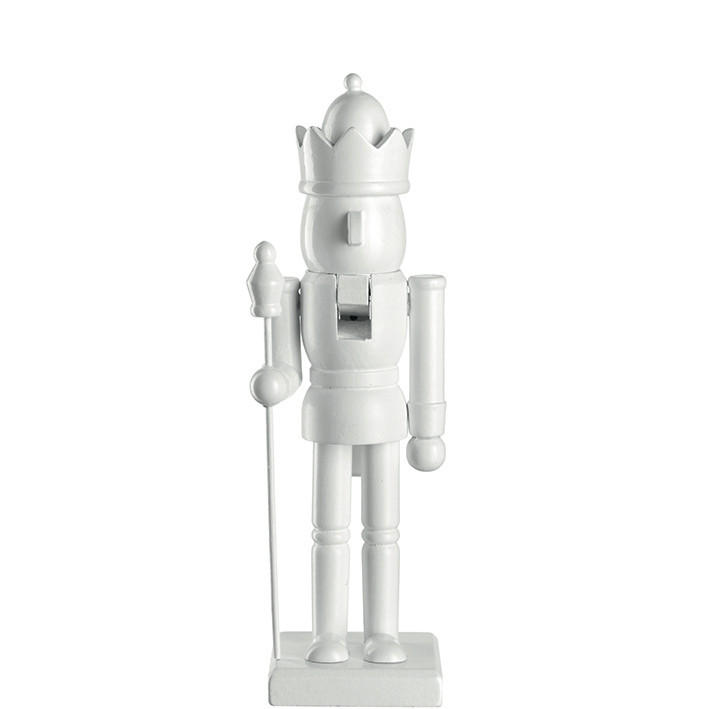 FIGURA KRCKA ORAŠČIĆA - bela, Osnovno, drvo (7/25/6,5cm) - Leonardo