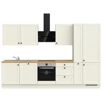 KÜCHENLEERBLOCK 330 cm   in Weiß, Eichefarben  - Eichefarben/Schwarz, MODERN, Holzwerkstoff/Metall (330cm) - Nobilia