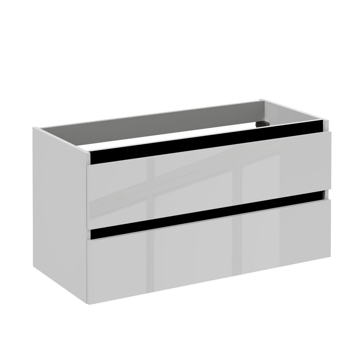 WASCHBECKENUNTERSCHRANK 100/51/46 cm  - Eichefarben/Schwarz, MODERN, Holzwerkstoff (100/51/46cm) - Voleo