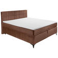 BOXSPRINGBETT 180/200 cm,  in Kupferfarben  - Schwarz/Kupferfarben, Design, Holzwerkstoff/Kunststoff (180/200cm) - Xora
