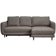 ECKSOFA in Struktur Taupe  - Taupe/Schwarz, KONVENTIONELL, Holz/Textil (247/170cm) - Carryhome