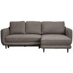 ECKSOFA in Struktur Taupe  - Taupe/Schwarz, KONVENTIONELL, Holz/Textil (247/170cm) - Carryhome