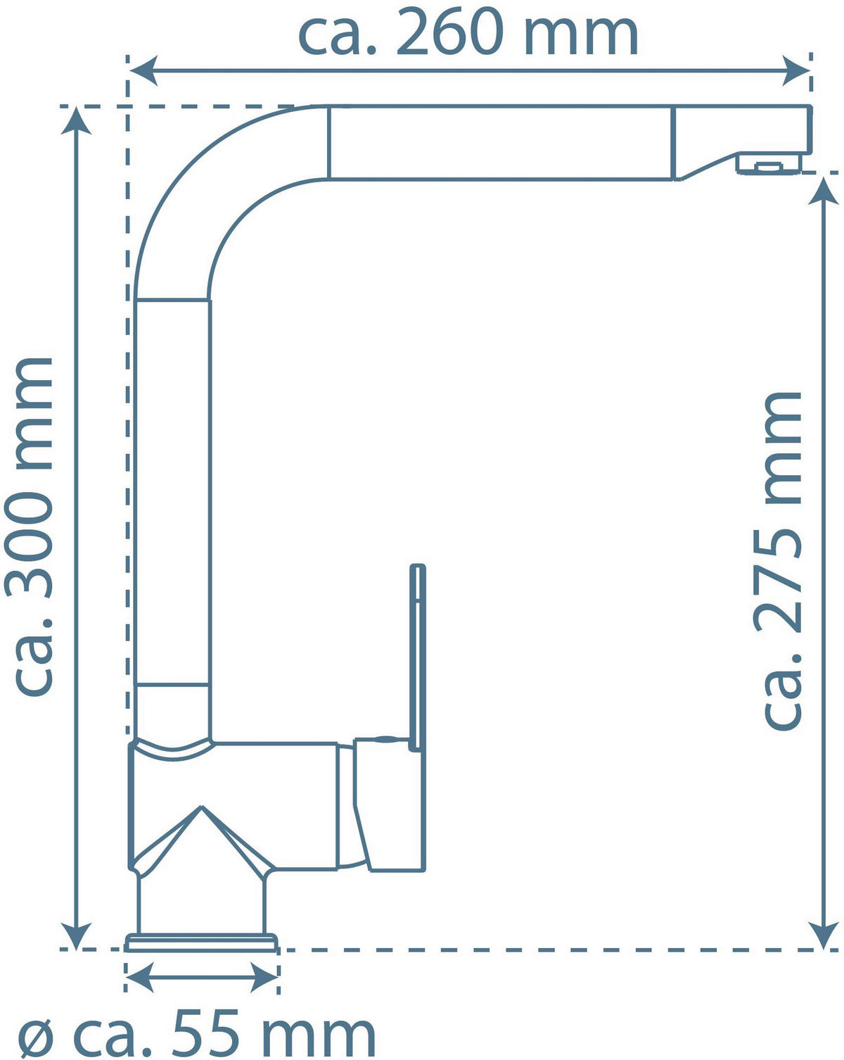 KÜCHENARMATUR  - Edelstahlfarben/Schwarz, Basics, Metall (26,5/30/5,7cm) - Schütte