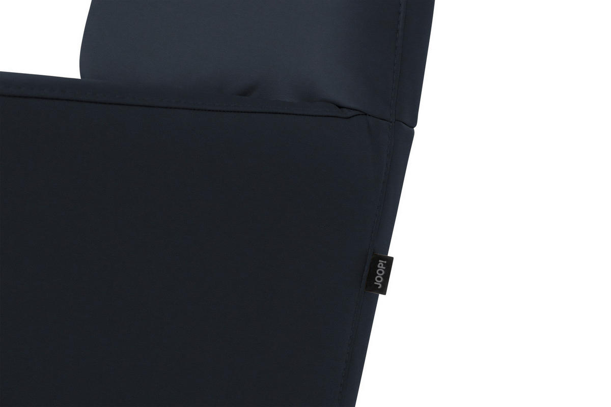 RELAXSESSEL Leder Dunkelblau  - Schwarz/Dunkelblau, Modern, Leder/Metall (66/110/83cm) - Joop!