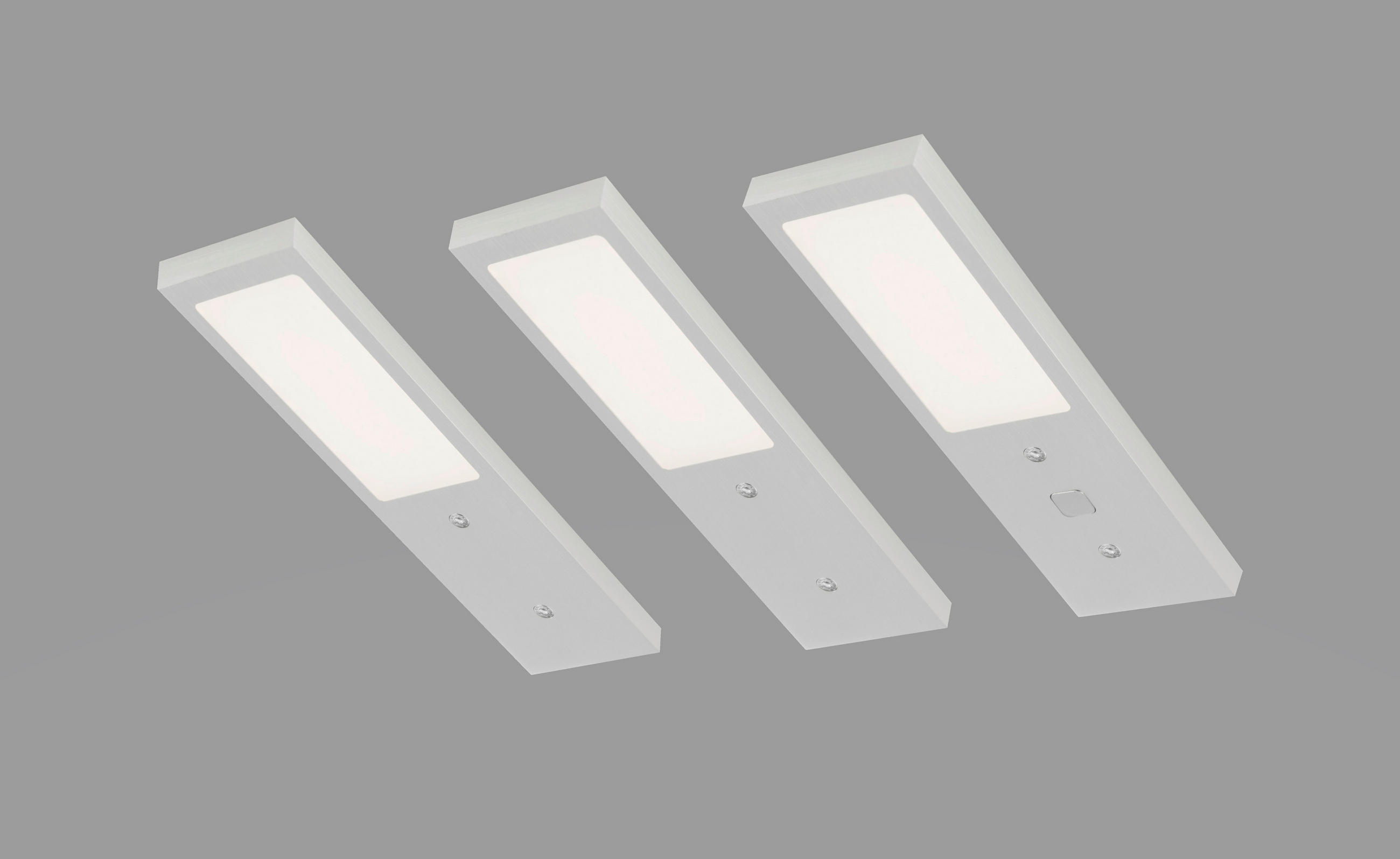 XXXLutz Unterbauleuchten-Set Alu 5x0.7x17 cm